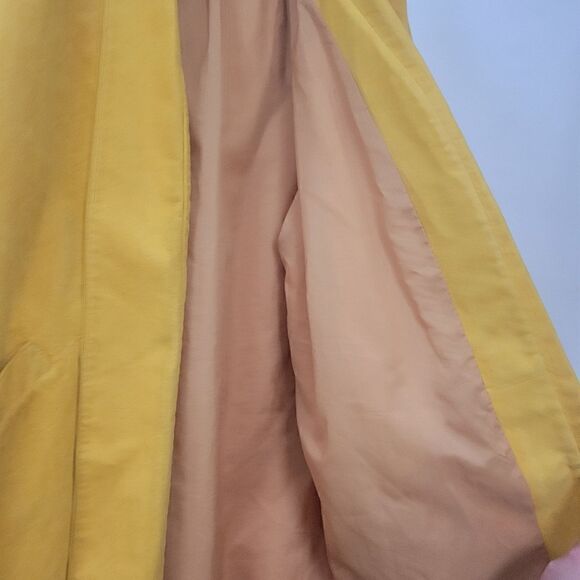 80s Retro Yellow Faux Suede Coat - Picture 9 of 16